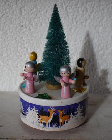 vintage kerst muziekdoosje/speeldoos beschikbaar voor biedingen