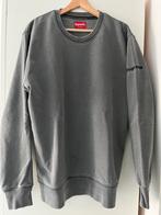 Supreme Overdyed Sweatshirt | Black/Charcoal/Grey | Large, Maat 52/54 (L), Ophalen of Verzenden, Grijs, Gedragen
