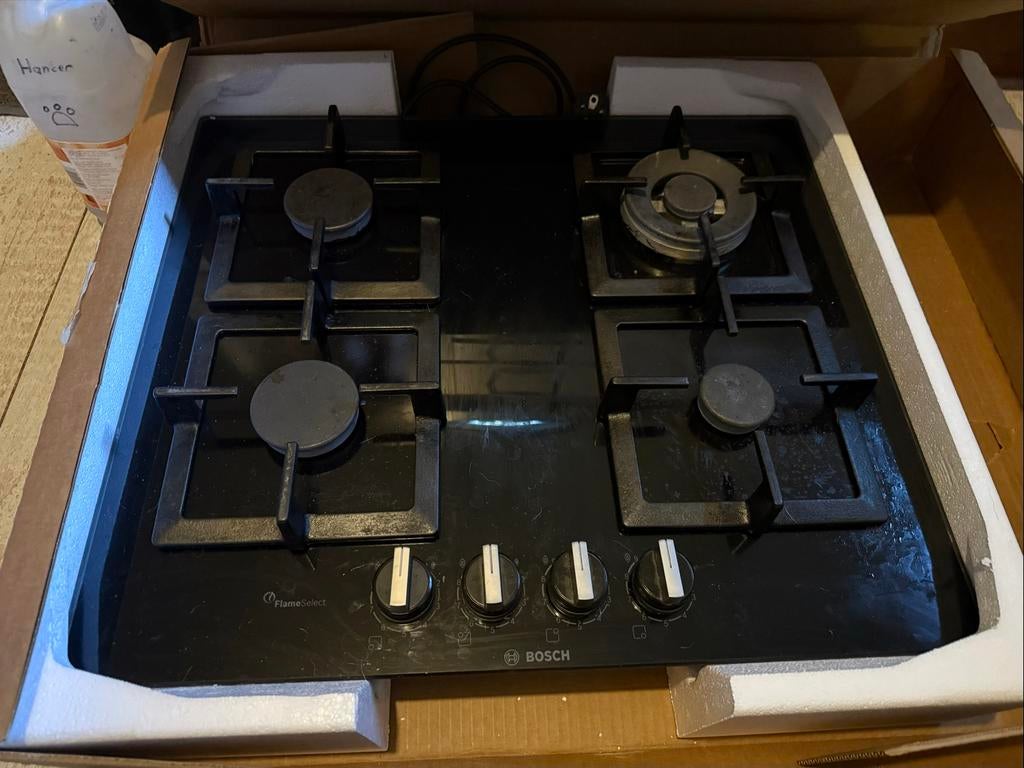 Bosch Flame Control Inbouw Gaskookplaat, Witgoed en Apparatuur, Kookplaten, Ophalen, Gebruikt, 4 kookzones, Inbouw