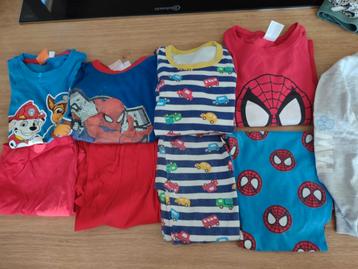 Jongens pyjama set, Spiderman, paw patrol en auto's  maat 11 beschikbaar voor biedingen