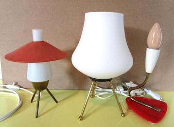 Set van 3 tafellampen jaren '50-'60 Mid Century