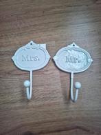 Set kapstok kledinghaken Mr en Mrs nieuw, Wandkapstok, Nieuw, Ophalen of Verzenden, Minder dan 100 cm