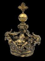 Grote 18e eeuws Zilver Vuurverguld Kroon  Heilige Madonna, Antiek en Kunst, Antiek | Goud en Zilver, Verzenden, Zilver