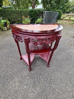 Oosters sidetable rozenhout marmer inleg halve maan nu €110, Ophalen