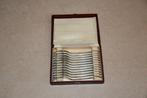 12 vintage massief inox dessertvorkjes, Antiek en Kunst, Ophalen of Verzenden
