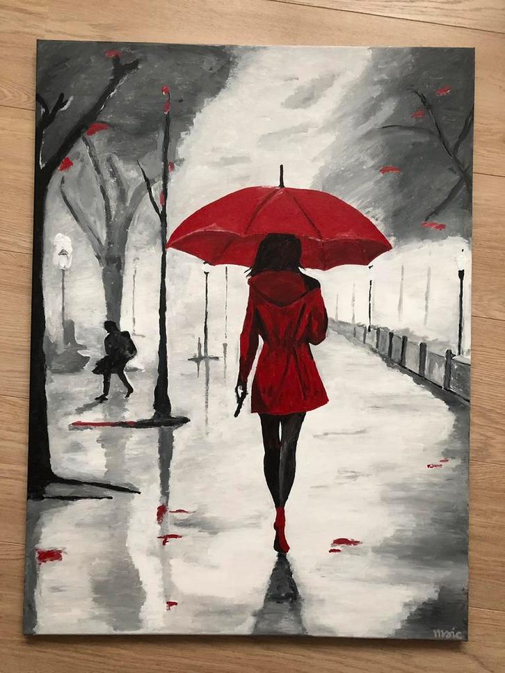 Modern Schilderij “ Herfst “, Antiek en Kunst, Kunst | Schilderijen | Modern, Ophalen