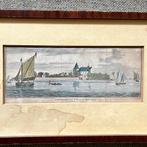 Antieke gravure van Loevestein, Ophalen of Verzenden