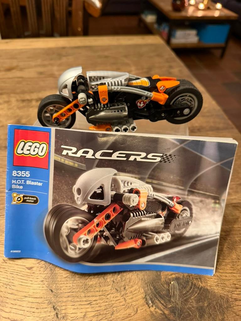 Lego Racers 8355 blaster bike, Ophalen of Verzenden, Zo goed als nieuw, Complete set, Lego