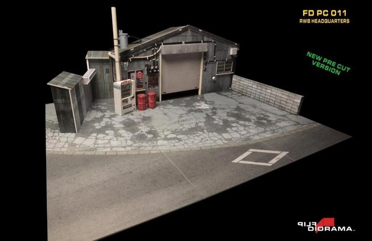 1:18 Diorama werkplaats RWB - FLIP DIORAMA, Hobby en Vrije tijd, Modelauto's | 1:18, Nieuw, Overige typen, Ophalen of Verzenden