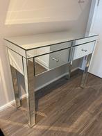 Mooie spiegel kaptafel met 2 ruime lades te koop, Ophalen, 100 tot 150 cm, Zo goed als nieuw, 25 tot 50 cm