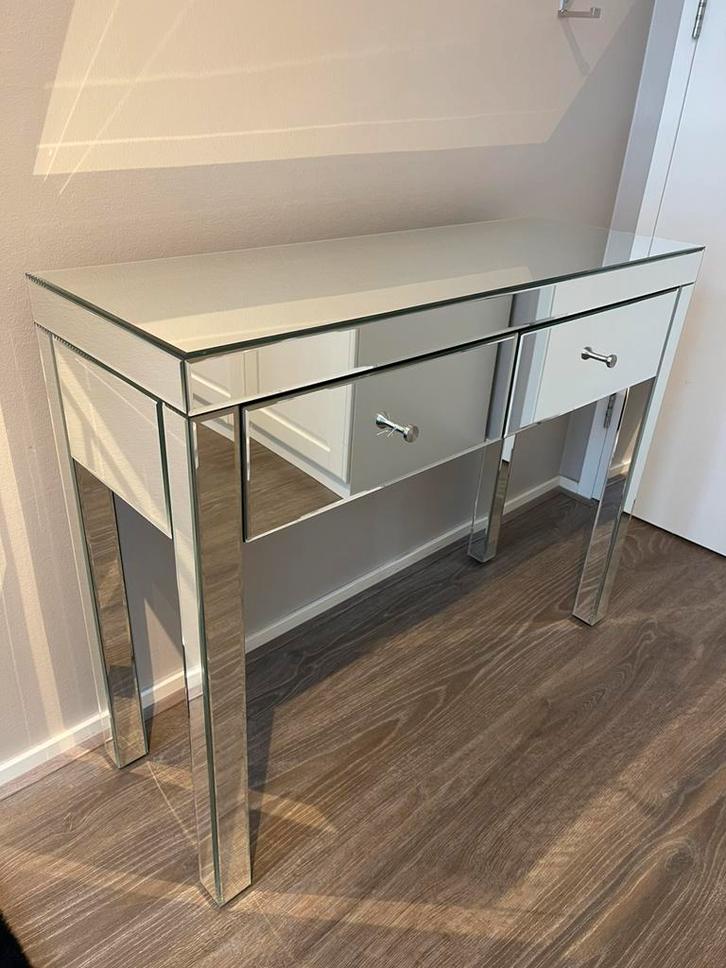 Mooie spiegel kaptafel met 2 ruime lades te koop, Huis en Inrichting, Tafels | Sidetables, Zo goed als nieuw, 25 tot 50 cm, 100 tot 150 cm
