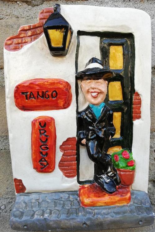 Tango. Wandplaquette. Reliëf. Gips. Uruguay., Huis en Inrichting, Woonaccessoires | Wanddecoraties, Zo goed als nieuw, Ophalen