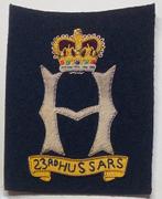 British Army 23rd Hussars Regiment blazer badge, Verzamelen, Ophalen of Verzenden, Landmacht, Engeland, Embleem of Badge