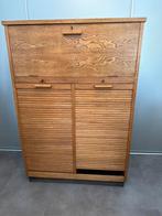 Houten archiefkast met laden, Huis en Inrichting, Kasten | Roldeurkasten en Archiefkasten, Ophalen, Gebruikt, 100 tot 150 cm, Eikenhout