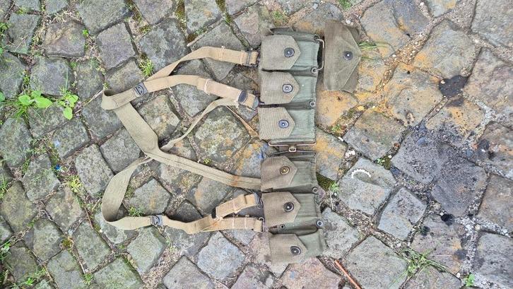Originele Amerikaanse us ww2 rifleman gear, Verzamelen, Militaria | Tweede Wereldoorlog, Nederland, Ophalen of Verzenden
