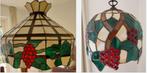 Tiffany 2 X sierlijke hanglampen Art Nouveau ivm verhuizing, Zo goed als nieuw, Glas, Minder dan 50 cm, Ophalen