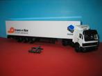 Eurodis - Trans-O-Flex  MERCEDES  met oplegger  herpa, Hobby en Vrije tijd, Modelauto's | 1:87, Ophalen of Verzenden, Nieuw, Bus of Vrachtwagen