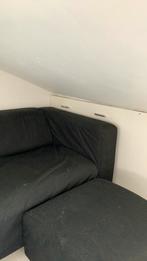 Zwarte twee-zits bankmet hocker can Ikea, 175x85x67 cm, Ophalen, Minder dan 75 cm, 150 tot 200 cm, Tweepersoons