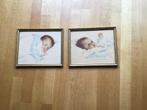 Vintage Kinder Schilderijen - Set van 2, Antiek en Kunst, Ophalen of Verzenden