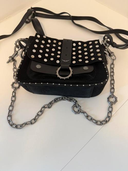 Zadig & Voltaire tas suède zwart, Sieraden, Tassen en Uiterlijk, Tassen | Damestassen, Zo goed als nieuw, Schoudertasje, Zwart