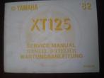 Yamaha XT125 1982 motorcycle service manual XT 125, Motoren, Handleidingen en Instructieboekjes, Ophalen of Verzenden, Yamaha