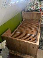 Steigerhouten Bed 210x90, Ophalen, 85 tot 100 cm, Gebruikt, Lattenbodem