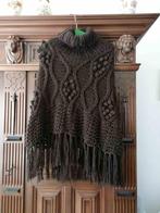 Zomer ponchos, ibiza, boho, hippie rood _ bruin met franjes, Gedragen, Maat 38/40 (M), Ophalen of Verzenden, Overige kleuren