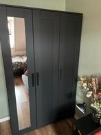 IKEA Kledingkast Zwart met Spiegel, Huis en Inrichting, Kasten | Kledingkasten, Ophalen, Overige materialen, Gebruikt, 200 cm of meer