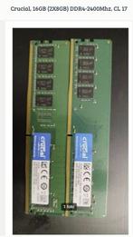 Crucial, 16GB (2X8GB) DDR4-2400Mhz, CL 17, DDR4, Ophalen of Verzenden, Zo goed als nieuw, Desktop