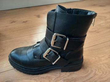 Als nieuw: mooie bikerboots, laarsjes, zwart, maat 37 beschikbaar voor biedingen