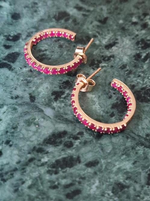 14 karaat gouden oorbellen, Sieraden, Tassen en Uiterlijk, Oorbellen, Nieuw, Hangers, Goud, Goud, Met edelsteen, Ophalen of Verzenden