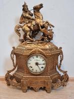 Massieve bronzen Italiaanse mantelklok, Ophalen of Verzenden