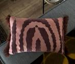 HK Living kussen velvet fringed tijger kussen, Ophalen of Verzenden, Zo goed als nieuw, Vierkant
