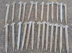 25x grijze plastic tentharingen 19 cm, Ophalen of Verzenden, Gebruikt