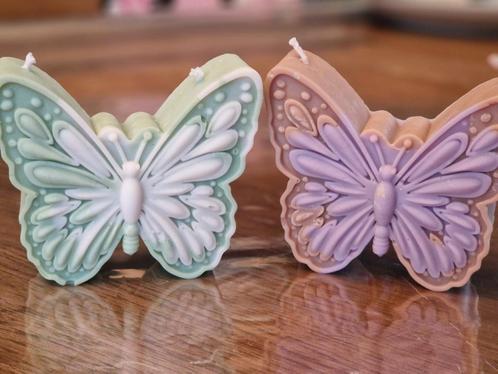 vlinderkaarsen 8x8cm, Huis en Inrichting, Woonaccessoires | Kandelaars en Kaarsen, Nieuw, Minder dan 25 cm, Overige materialen