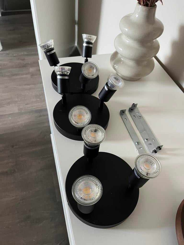 Plafondlampen 3 stuks, Huis en Inrichting, Woonaccessoires | Wijnrekken, Ophalen of Verzenden, Zo goed als nieuw, Metaal, Minder dan 50 cm