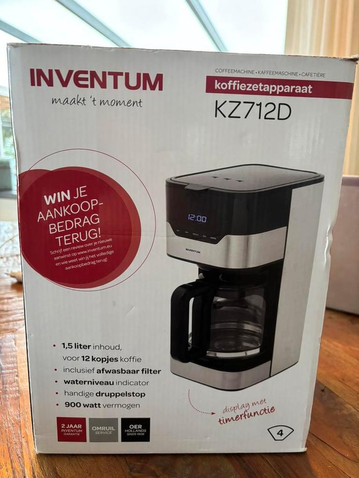 Inventum koffiezetapparaat, Witgoed en Apparatuur, Koffiezetapparaten, Gemalen koffie, Koffiemachine, 10 kopjes of meer, Ophalen of Verzenden
