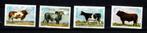 zambia 1987 pf serie koeien runderen veeteelt zoogdieren, Ophalen of Verzenden, Postfris, Dier of Natuur