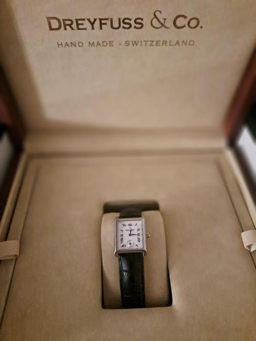 Nieuwstaat dameshorloge Dreyfuss & Co zwart leren band, Sieraden, Tassen en Uiterlijk, Horloges | Dames, Zo goed als nieuw, Polshorloge