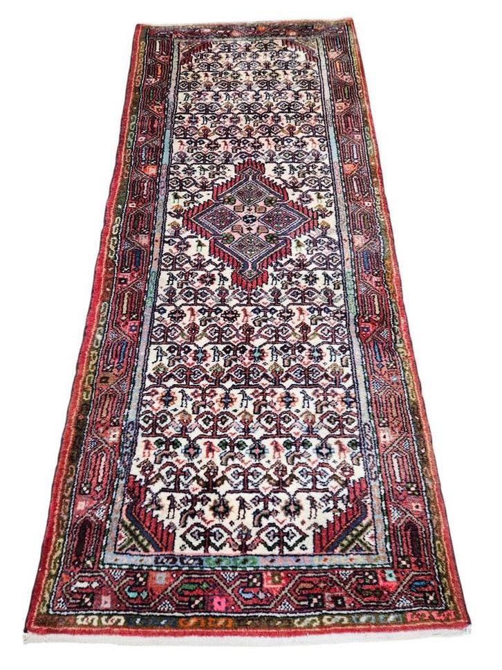 Handgeknoopt Perzisch wol Serabend tapijt loper 80x192cm, Huis en Inrichting, Stoffering | Tapijten en Kleden, Zo goed als nieuw