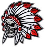 Indiaan skull stoffen opstrijk patch embleem #6, Verzenden, Nieuw, Overige typen