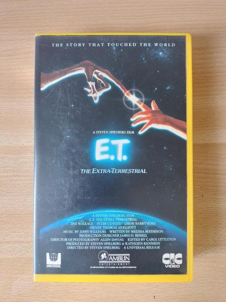 E.T 1982 Big Box VHS 1ste uitgave verhuurtape, Cd's en Dvd's, VHS | Film, Zo goed als nieuw, Science Fiction en Fantasy, Alle leeftijden