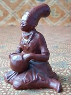 Man en vrouw mooie oude beeldjes uit Afrika van aardewerk., Ophalen of Verzenden