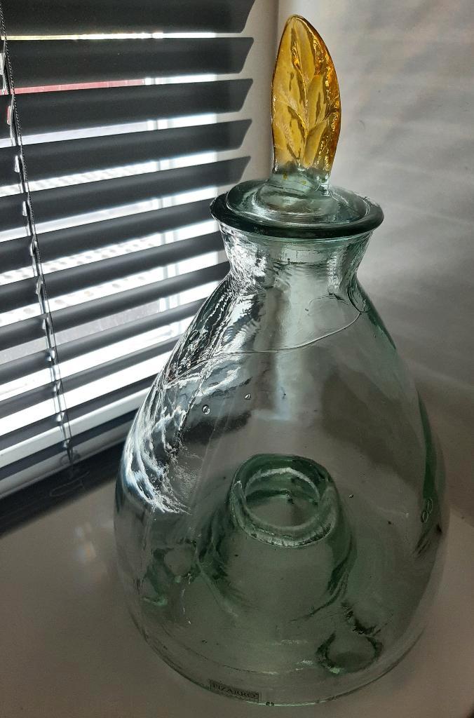 Vintage wespenvanger (of vaas) geblazen glas merk Pizarro, Antiek en Kunst, Antiek | Glas en Kristal, Ophalen of Verzenden