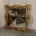 Barok Spiegel - houten lijst -100 x 100 cm- Goud - TTM Wonen, 100 tot 150 cm, 100 tot 150 cm, Ophalen of Verzenden, Vierkant