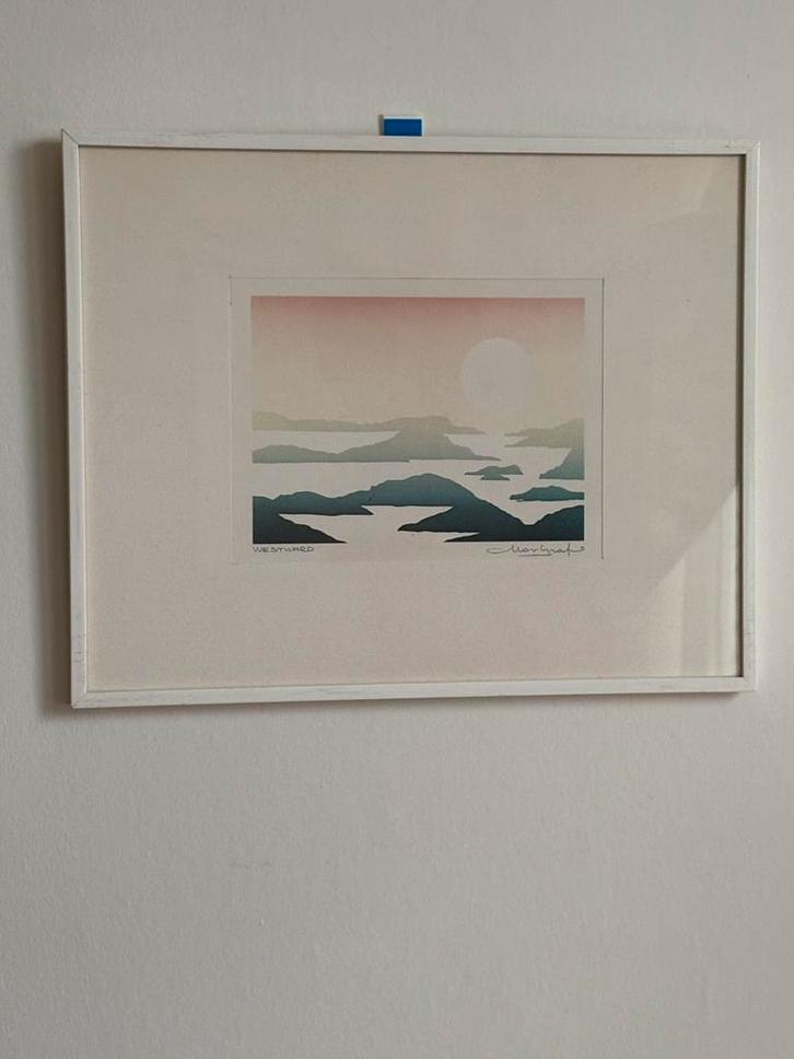 Zeefdruk kunstwerkje Peter Markgraf Westward, Antiek en Kunst, Kunst | Litho's en Zeefdrukken, Ophalen of Verzenden