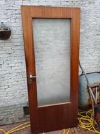 Binnendeur met glas. Opdek 83x201, Doe-het-zelf en Verbouw, Deuren en Horren, Ophalen, 80 tot 100 cm, Binnendeur, 200 tot 215 cm
