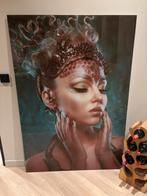 Glazen schilderij vrouw, Huis en Inrichting, Woonaccessoires | Schilderijen, Tekeningen en Foto's, Ophalen, Zo goed als nieuw