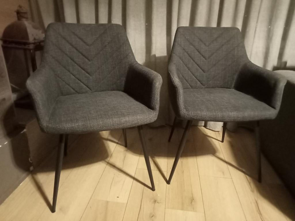Eetkamerstoelen, Ophalen, Twee, Zwart, Nieuw