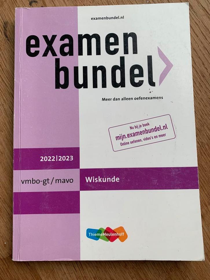 Examenbundel - vmbo-gt/mavo Wiskunde 2022/2023, Boeken, Schoolboeken, Zo goed als nieuw, Nederlands, VMBO, Ophalen of Verzenden
